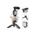 Kit Tripé Streaming Vlogs com Microfone e Luz de Selfies, ideal para gravações de vídeo com smartphone.