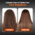 Comparação do cabelo antes e depois do uso do secador de cabelo profissional, mostrando a diferença na textura e aparência.