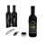 Kit abridor de saca-rolhas e acessórios para vinho em formato de garrafa, colorido em preto, incluindo um saca-rolhas, dosador e tampa.