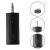Microfone lapela sem fio Bluetooth com entrada P2, mostrando o dispositivo e detalhes das conexões.