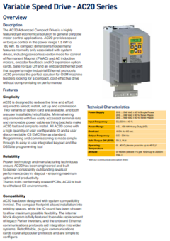 20G-42-0090-BF DRIVE AC VARIADOR DE VELOCIDAD PARKER AC20 3P 400V 4kW C3 Filter en internet