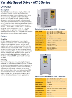 10G-41-0006-BN DRIVE AC VARIADOR DE VELOCIDAD PARKER AC10V, 440VCA, 1/4HP, FRENO en internet