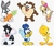 Kit Display de Mesa 6 Peças Festa Baby Looney Tunes 10 cm MDF