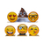 Kit Display de Mesa 6 Peças Para Festa Emoticon MDF