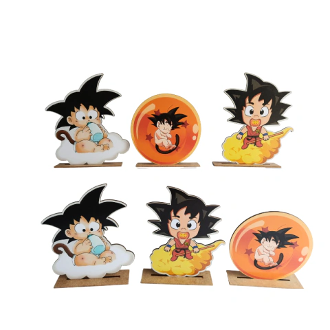 Kit Display de Mesa 6 Peças Para Festa Goku Baby MDF