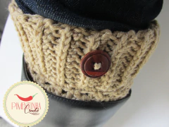 Cuff Boots - Polaina Bota Crochê - Pimentinha Crochê.