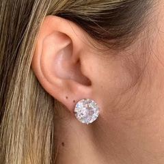 Brinco Zircônia Redondo 10mm - comprar online