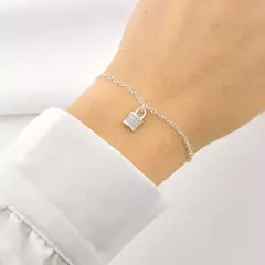 Pulseira Cadeado Cravejado - comprar online