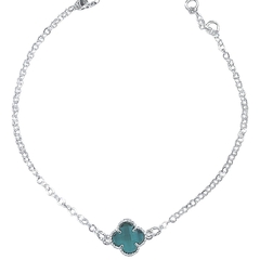 Pulseira Trevo Zircônia Verde - comprar online