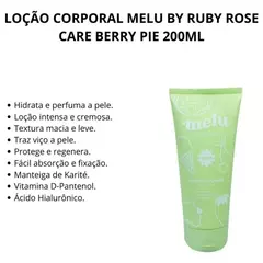 Loção Hidratante Corporal Berry Pie Melu Ruby Rose - Make de Buneka