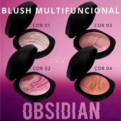 Blush Multifuncional Carved In Marble Obsidian Ruby Rose - comprar online