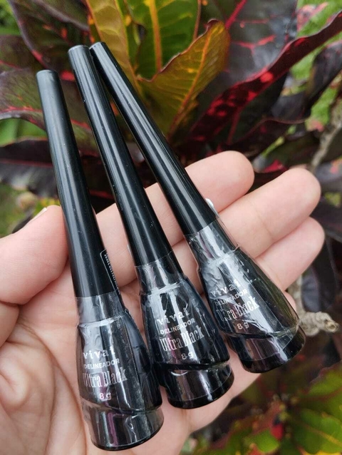 Delineador Líquido para Olhos Ultra Black Vivai Preto à prova D' água