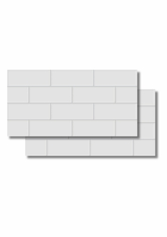 INCOPISOS 39x75CM CER. YORK DELUX SÍMIL SUBWAY BLANCO (2.06mt2 X CAJA)