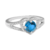 Anillo solitario corazón - Plata - NIC joyas
