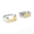 Par de anillos sello - Iniciales - Plata y oro