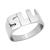 Anillo sello rectangular grande - Plata - NIC joyas
