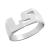 Anillo sello rectangular grande - Plata - comprar online