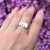 Anillo sello rectangular grande - Plata