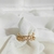 Anillo Lazo Cristal Dorado