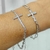 Pulsera Cruz Microcircones Plateada - comprar online