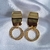 Brinco Chapa Liso com Argola Dupla