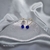 Brinco Argola Gota Vazada com Zircônia Azul - comprar online