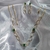 Conjunto de Colar e Brinco com Argolas e Zircônia Verde