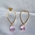 Brinco Argola Gota Vazada com Zircônia Rosa na internet