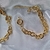 Conjunto Choker e Pulseira Elos Ovais Grosso