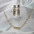Conjunto Três elos Colar, Pulseira, Brinco com Zircônia - comprar online