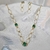 Conjunto de Colar com Argolas Zircônia Verde e Brinco com Argolas e Zircônia Verde Claro na internet
