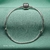 Pulseira Berloque Fecho Quadrado com Zircônias - Prata 925