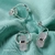 Conjunto Brinco Argola e Anel Quartzo Rosa Biponta - Prata 925 - comprar online