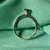 Anel Solitário Zircônia Verde Amor Eterno - Prata 925 - comprar online