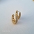 Brinco Meia Argola Gota com Zircônias - G