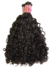 Cabelo Humano cacho caipira 55cm- Castanho
