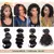 Cabelo encaracolado indiano curto bundles com fechamento circular, cabelo humano - loja online