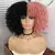 Peruca encaracolada Afro do cabelo curto com franjas