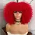 Peruca encaracolada Afro do cabelo curto com franjas na internet