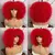 Peruca encaracolada Afro do cabelo curto com franjas na internet