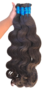 Cabelo Humano Leve Ondas 55cm- Castanho -