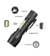 Mini Lanterna Tática Led Alumínio Bommax BM-A033 Potente Forte Usb Recarregável Profissional - comprar online