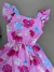 vestido infantil princesa verão menina estampado flor lilas tamanho 8 - Elegance Store