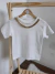 Blusa feminina verão canelada corrente cor branco tecido canelado premium tamanho G