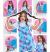 Jardineira macaquinho stitch infantil e juvenil menina blusa + macacão tamanho 12 e 14 azul e rosa