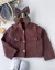 Casaco infantil menina inverno lã batida botão preto, rosa, bege, marrom quentinho 4 ao 12 - loja online