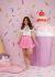 Conjunto verão infantil juvenil menina short saia + blusa gola hello kitty tamanho 8 10 12 14 - Elegance Store