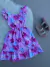 vestido infantil princesa verão menina estampado flor lilas tamanho 8 - comprar online