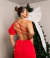 macaquinho feminino social alfaiataria um ombro só vermelho costas aberta natal - comprar online