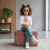 Conjunto infantil menina inverno meia estação capivara blusa manga comprida + legging peluciada na internet